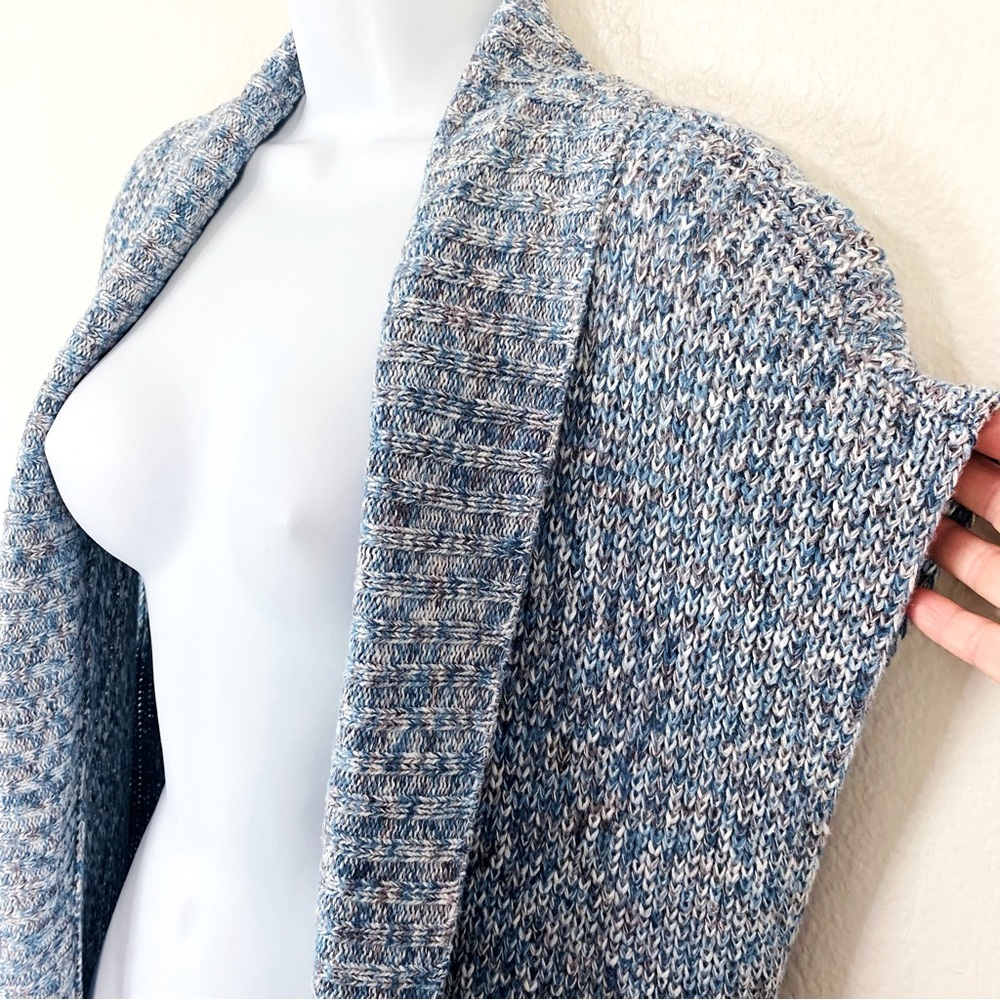 CAbi Light Blue Long Open-Knit Cardigan Vest - Picture 4 of 8